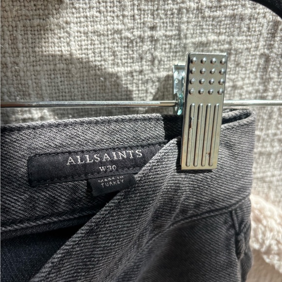 All Saints Gray Jean Shorts - Picture 3 of 3